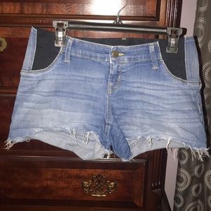 Maternity jean shorts